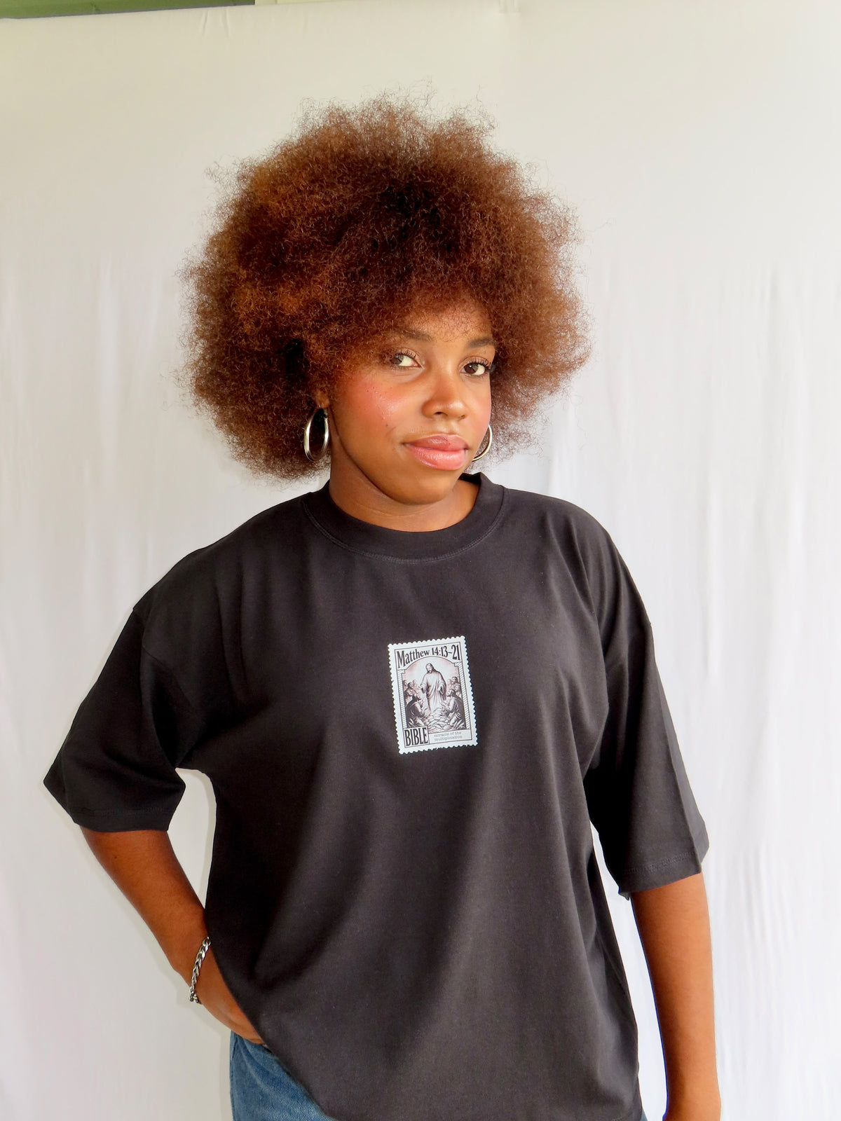 MULTIPLICATION TEE - BLACK DROP CROP TEE