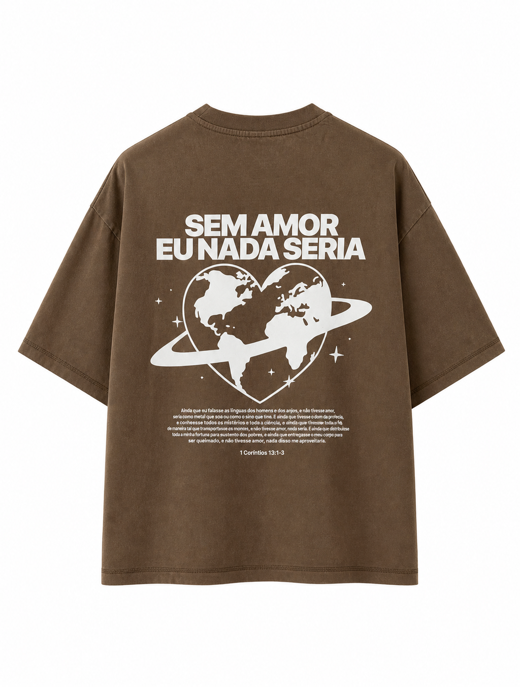 AMOR TSHIRT - VINTAGE BROWN DROP CROP TEE
