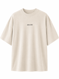JOHN 3:16 TSHIRT - BEIGE OVERSIZED BOX TEE