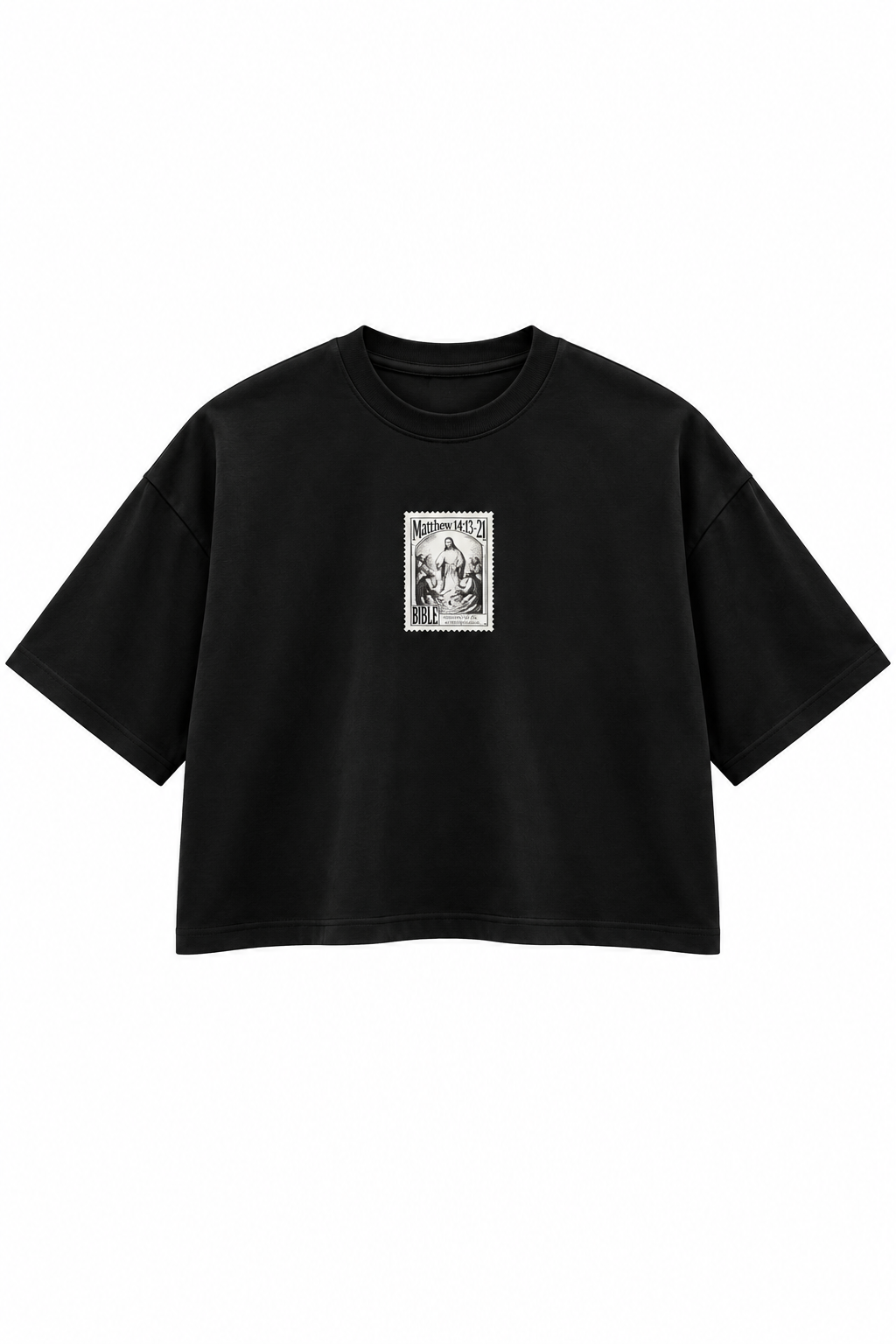 MULTIPLICATION TEE - BLACK DROP CROP TEE