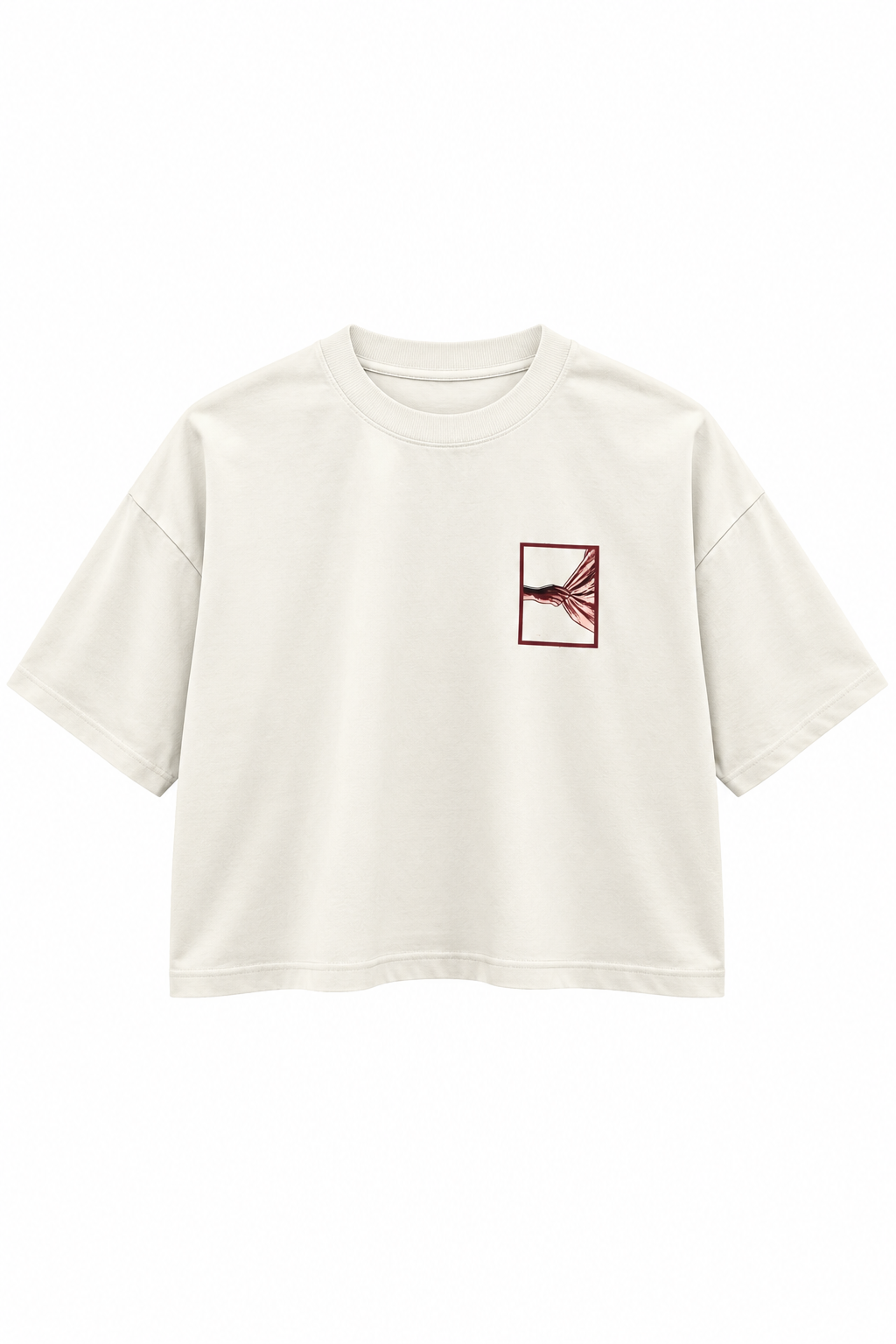 HEALED TSHIRT - WHITE DROP CROP TEE