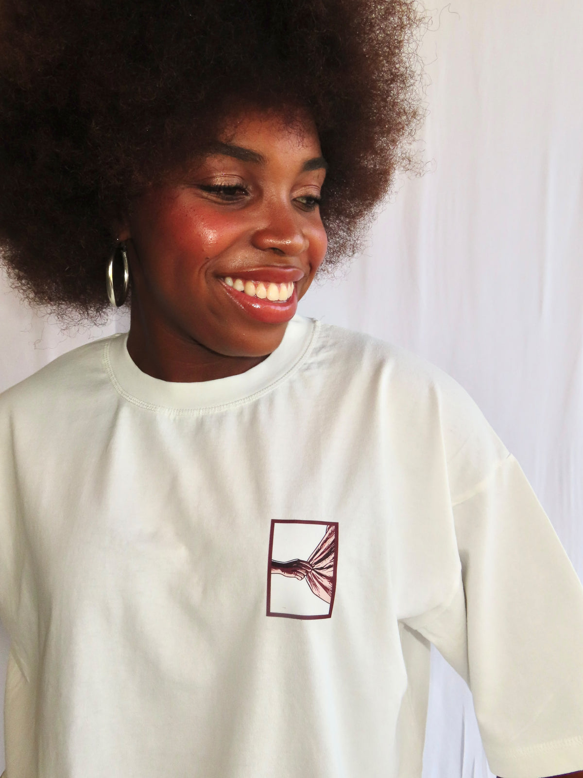 HEALED TSHIRT - WHITE DROP CROP TEE