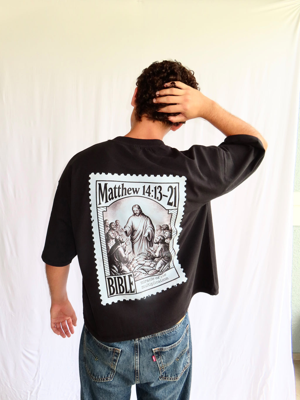 MULTIPLICATION TEE - BLACK DROP CROP TEE